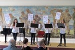 Je libo:"Frishe fishe?" Závěr skladby A. Dorwath: Zungenbrecher. Děkujeme výtvarnému oboru pod vedením Jany Široňové za spolupráci.